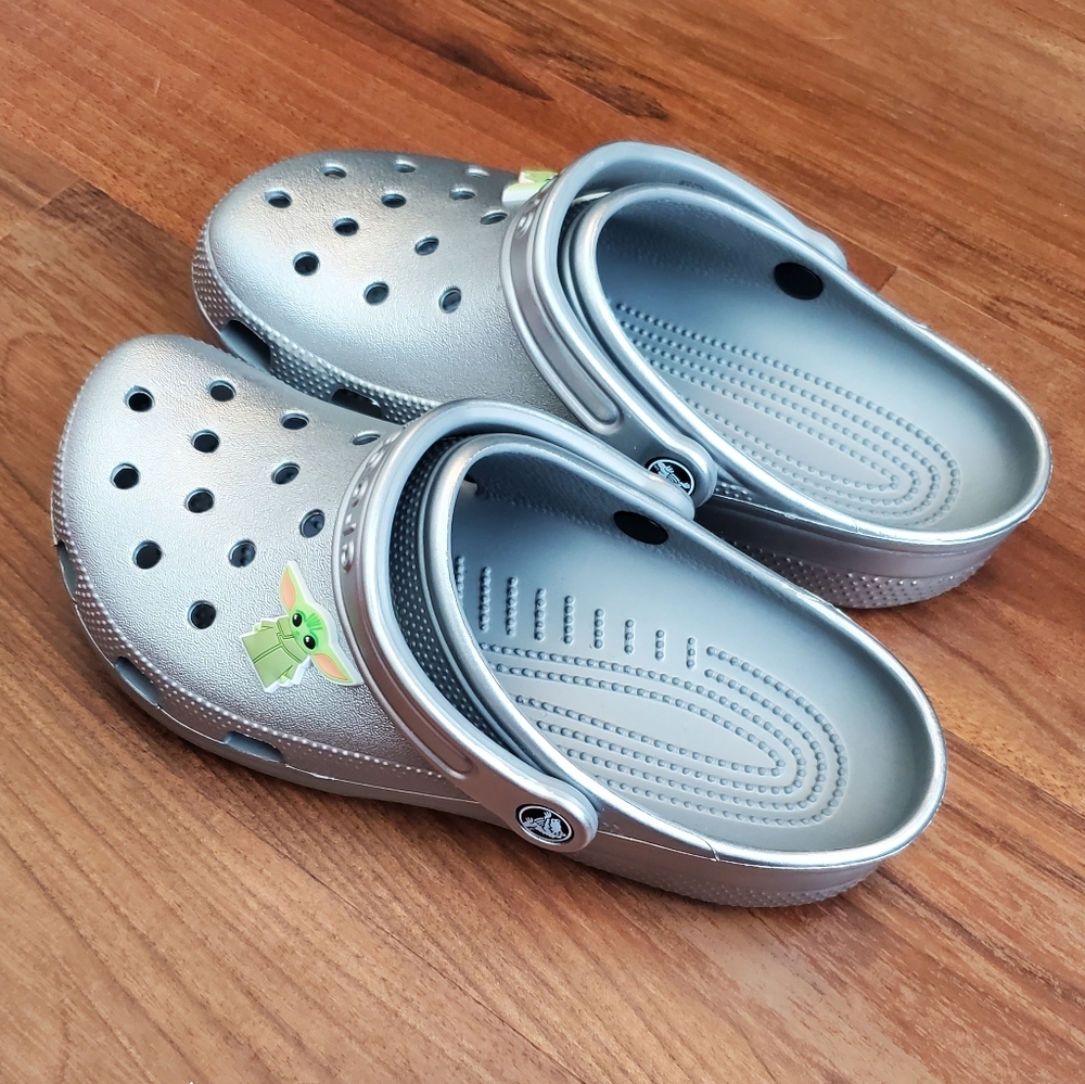 The Mandalorian Silver Crocs